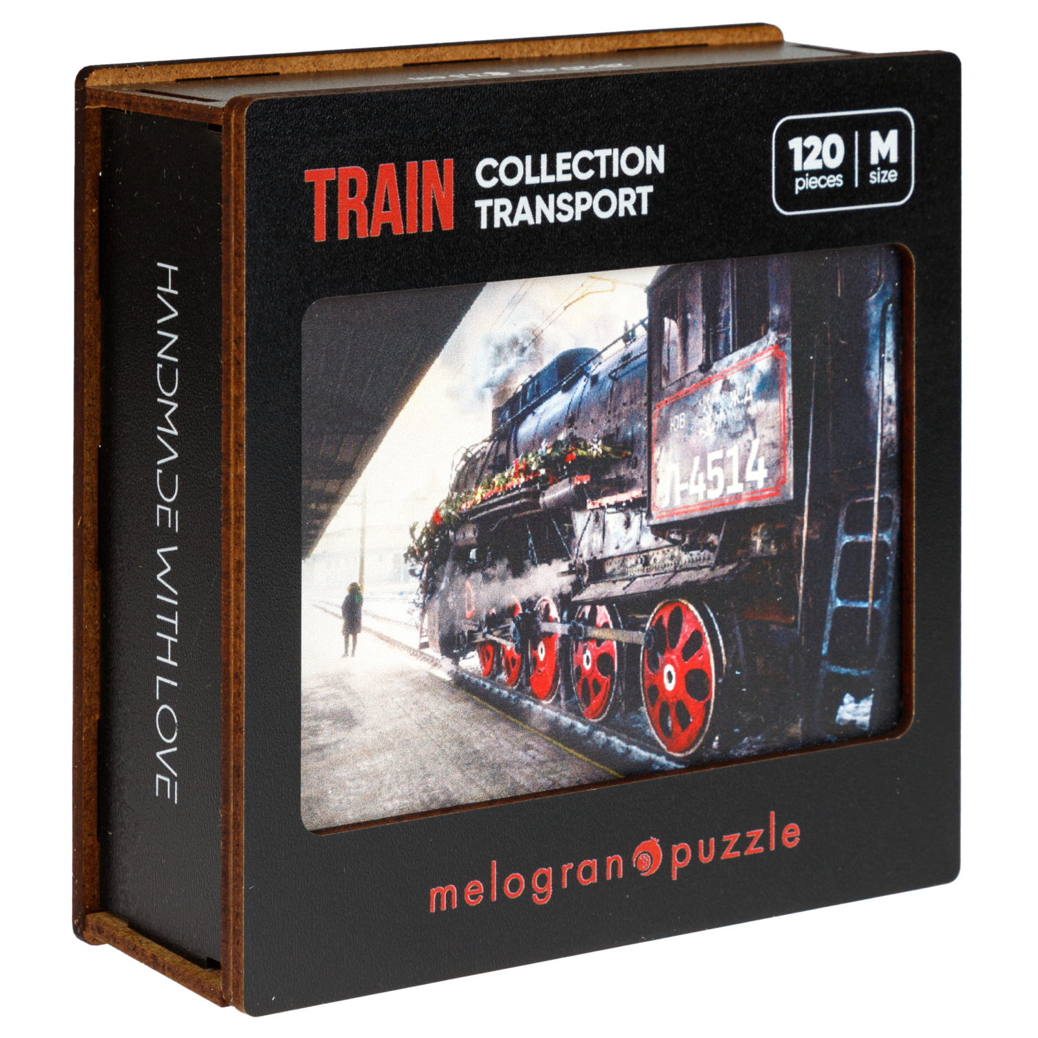 Деревянные пазлы Collection Transport Поезд на станции, 80 деталей