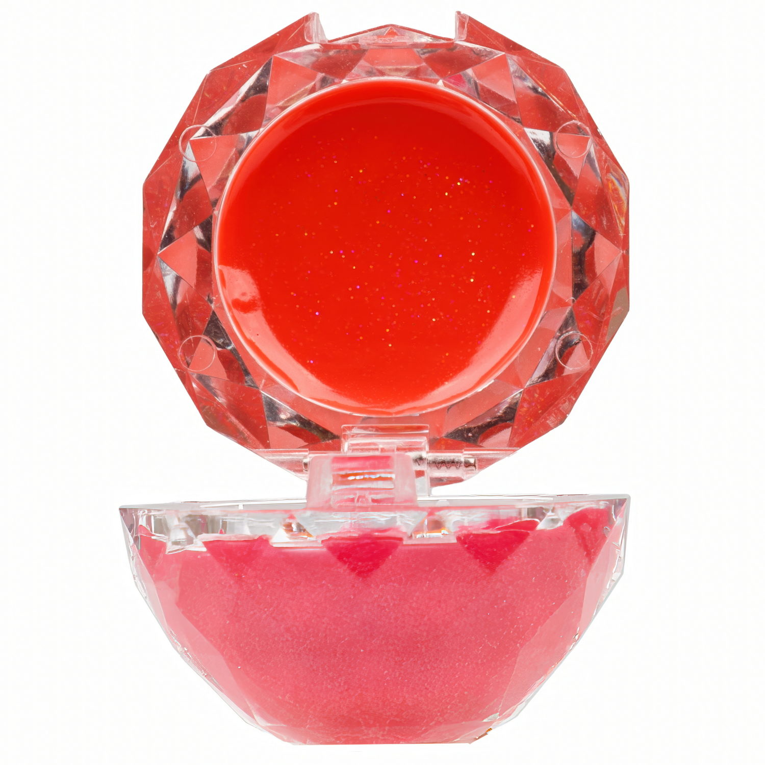 Блеск для губ с ароматом конфет Lukky Даймонд, 2 цвета: ярко-розовый/красно-розовый, бальзам для губ увлажняющий, 10 г