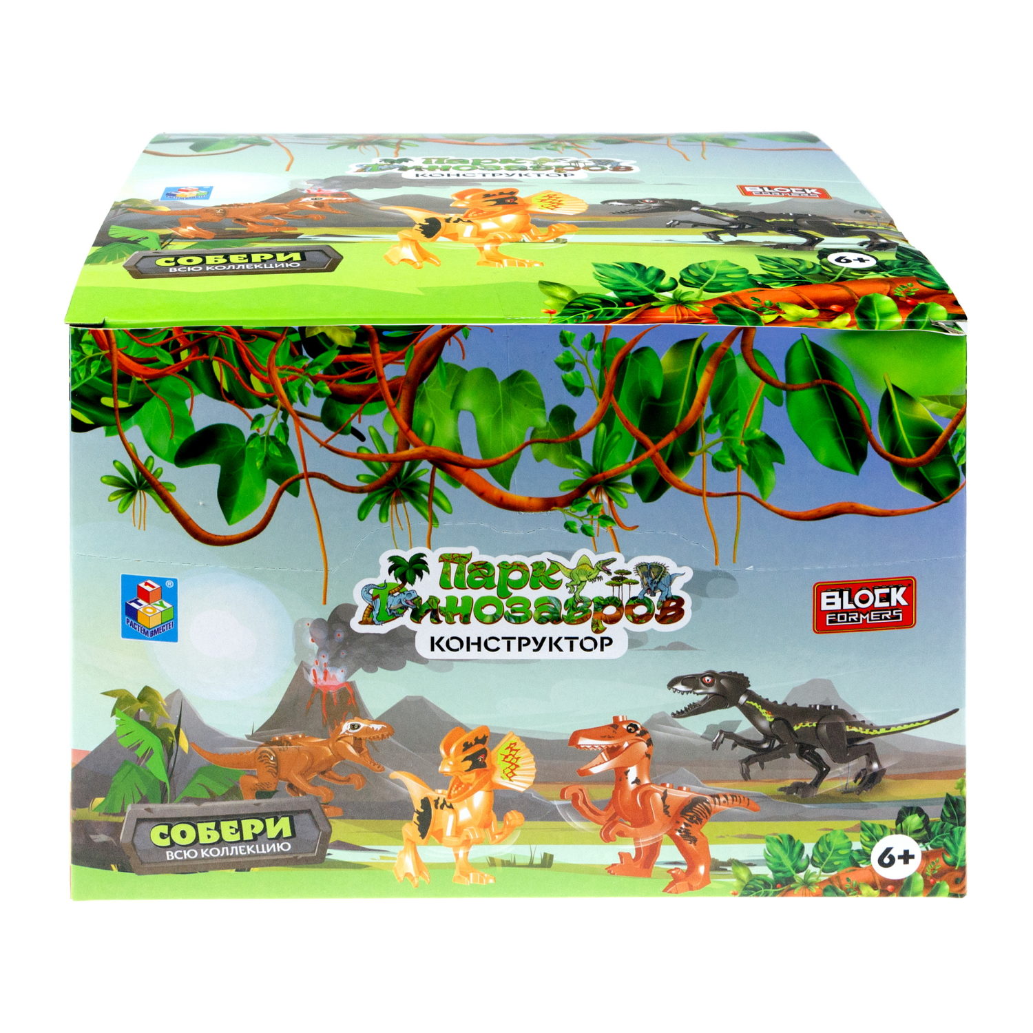 Конструктор 3д Blockformers 1TOY Парк динозавров, детский, 1 шт.