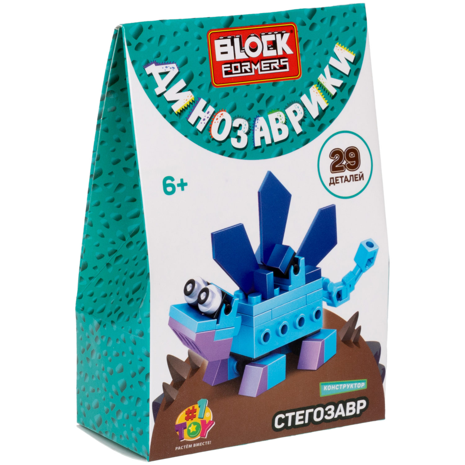 1TOY конструктор Blockformers "Динозаврики", 6 видов в ассортименте