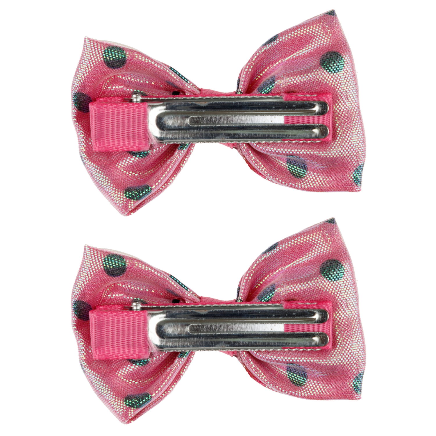 Lukky Fashion набор из 2 заколок-зажимов Бантик в горошек Пин-Ап, 4 цв.микс