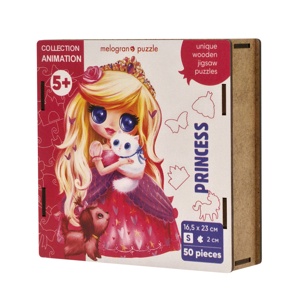 Деревянные пазлы Collection Animals Принцесса, 50 деталей