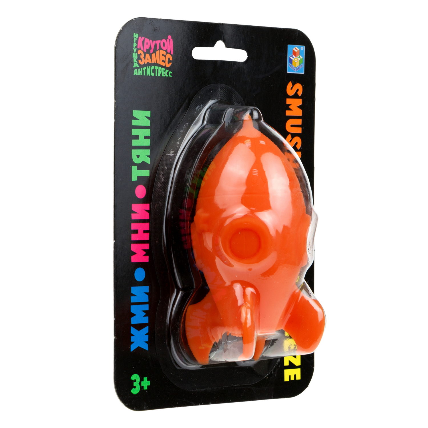 Антистресс-игрушка для рук 1TOY Крутой замес Ракета, жмякалка, мялка, 11 см, 6 цветов в ассортименте