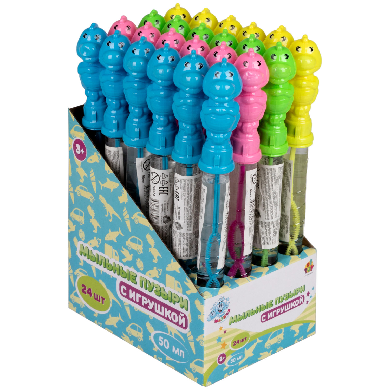 Мыльные пузыри Мы-шарики! 1TOY с игрушкой Дракоша, 50 мл