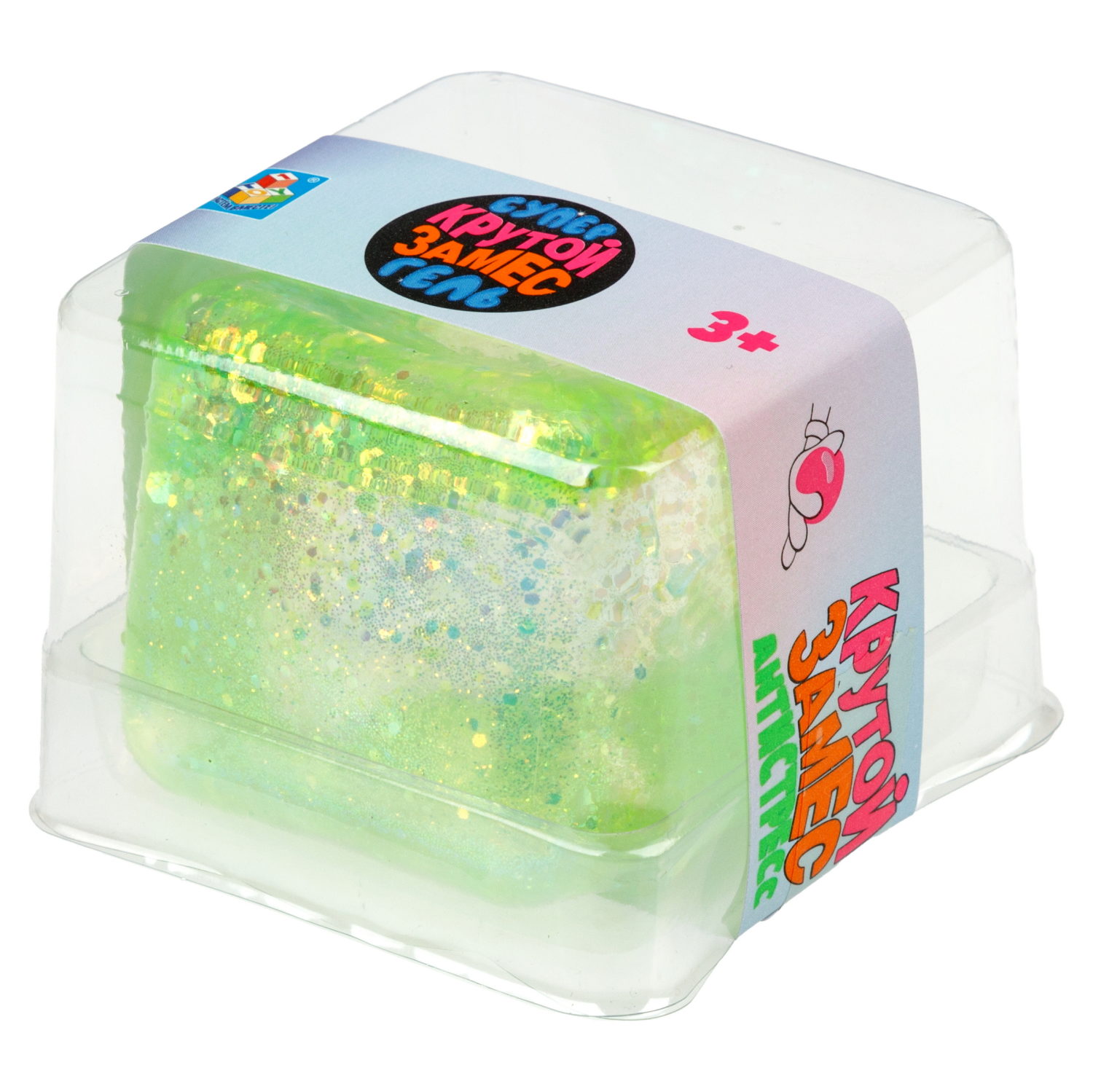 1toy Крутой замес Супергель куб, 4 цвета в ассортименте, 5 см