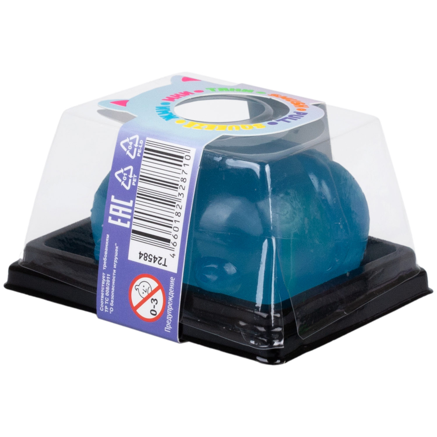 Антистресс-игрушка для рук 1TOY Крутой замес Супергель котик 4 цвета в ассортименте, 6*7,7 см