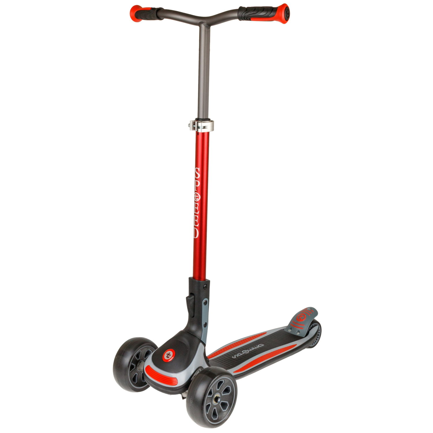 Самокат Top Gear, упр. накл., 3-х кол. PU 2*110/80 мм, складной, регулировка высоты руля, 63*30*102 см, TPR грипсы, черно-красный