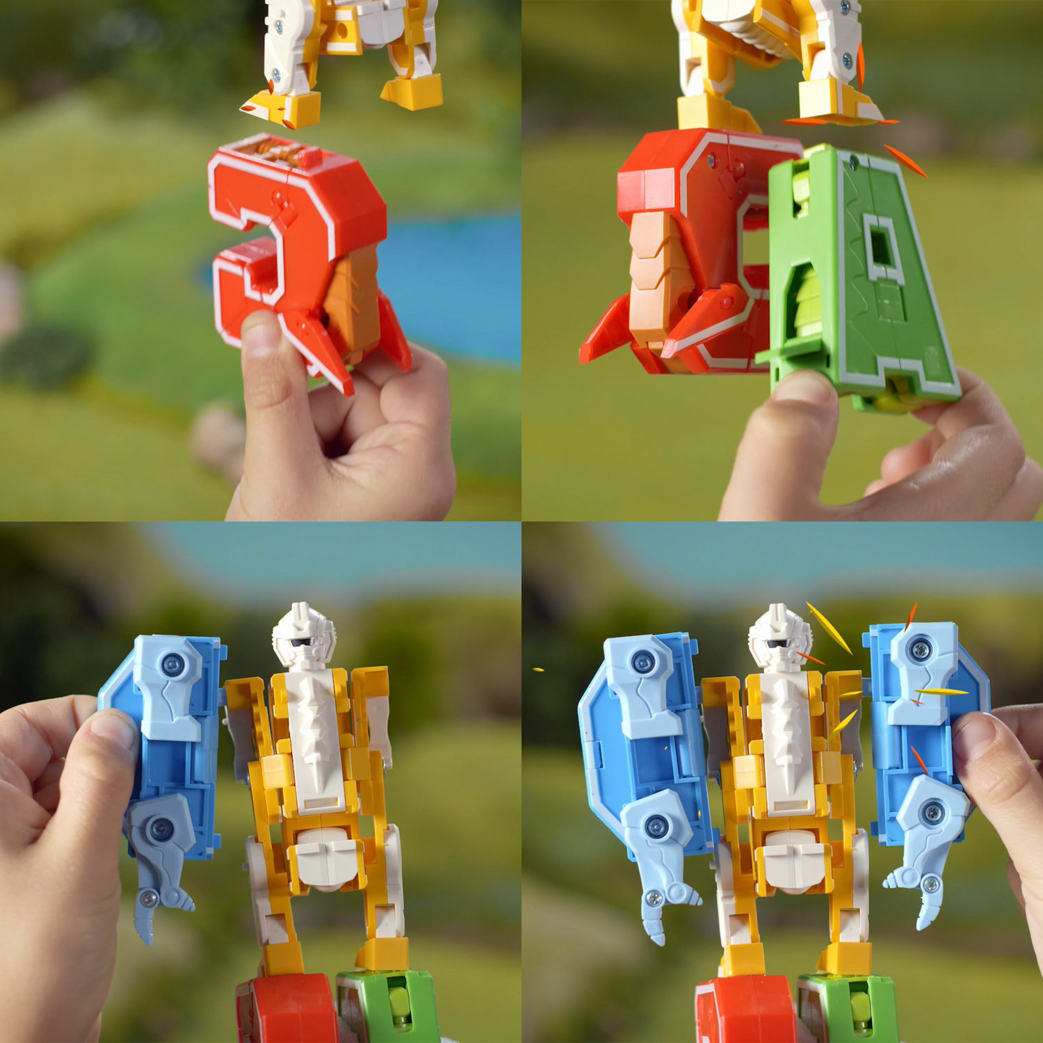 Трансформеры 1TOY, трансботы Lingvo Zoo, роботы, английские буквы от A до Z