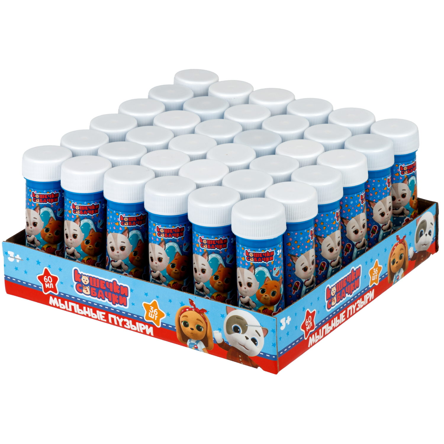 Мыльные пузыри 1TOY Кошечки-собачки, 60 мл