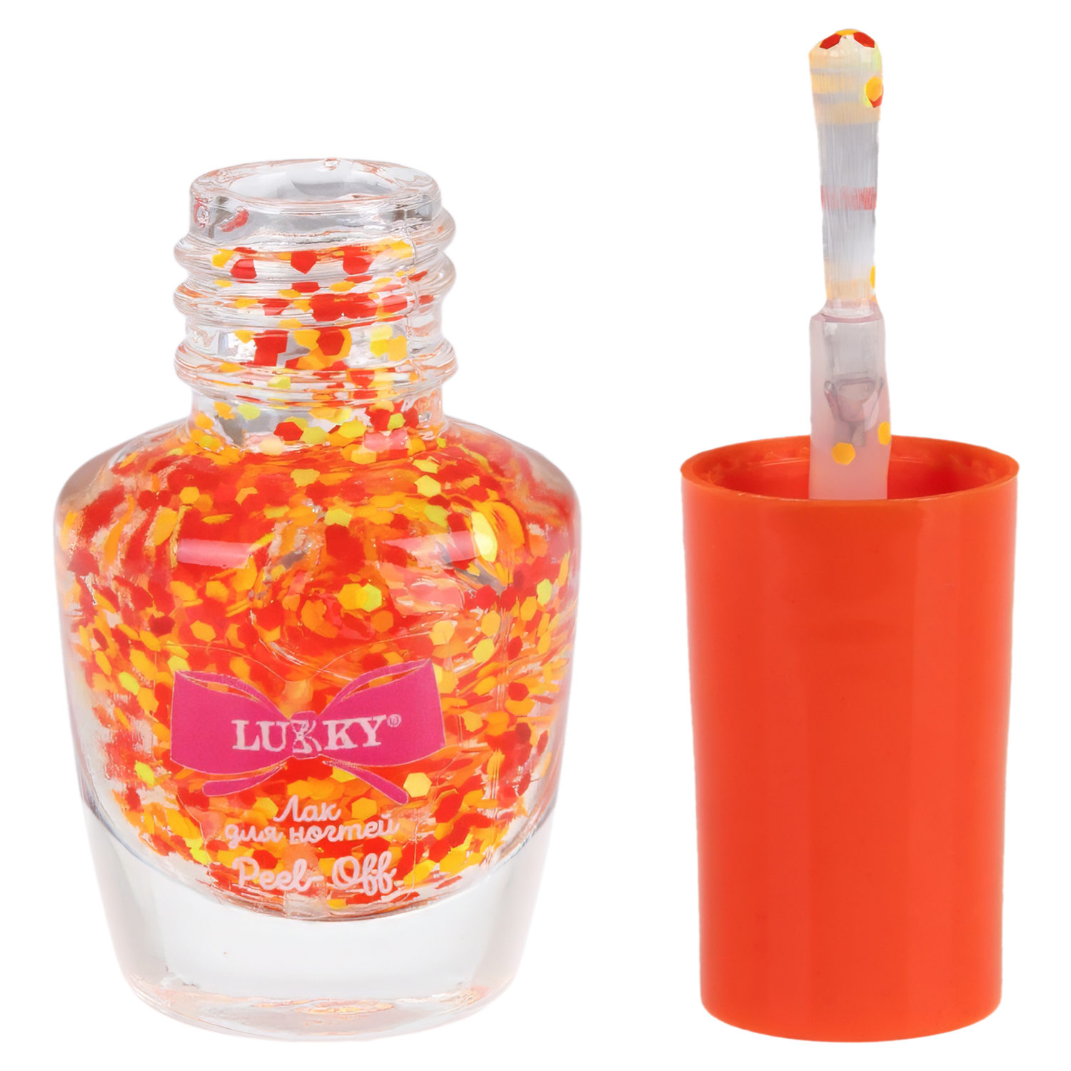 Детский лак для ногтей Lukky peel-off розово-золотистый микс, с ванильным ароматом, 3,5 мл