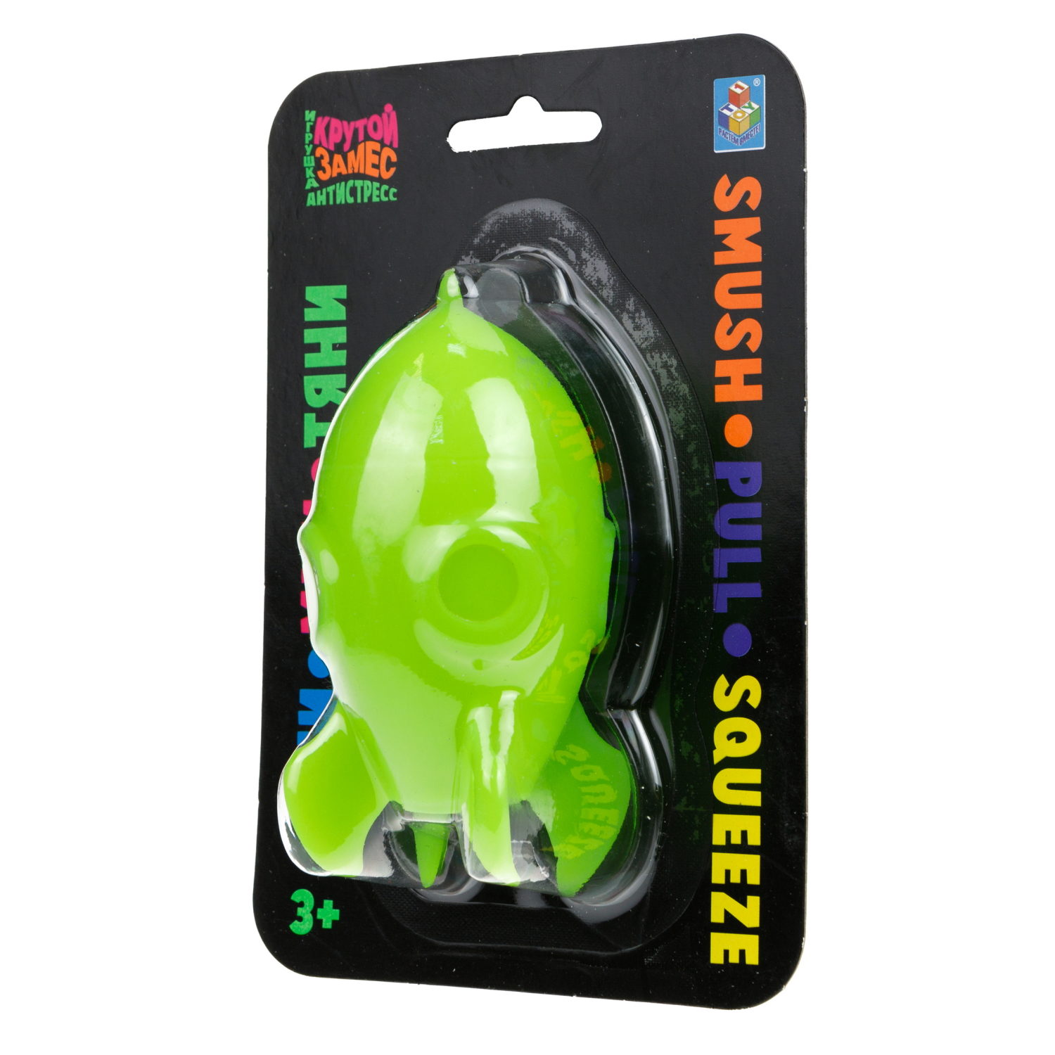 Антистресс-игрушка для рук 1TOY Крутой замес Ракета, жмякалка, мялка, 11 см, 6 цветов в ассортименте