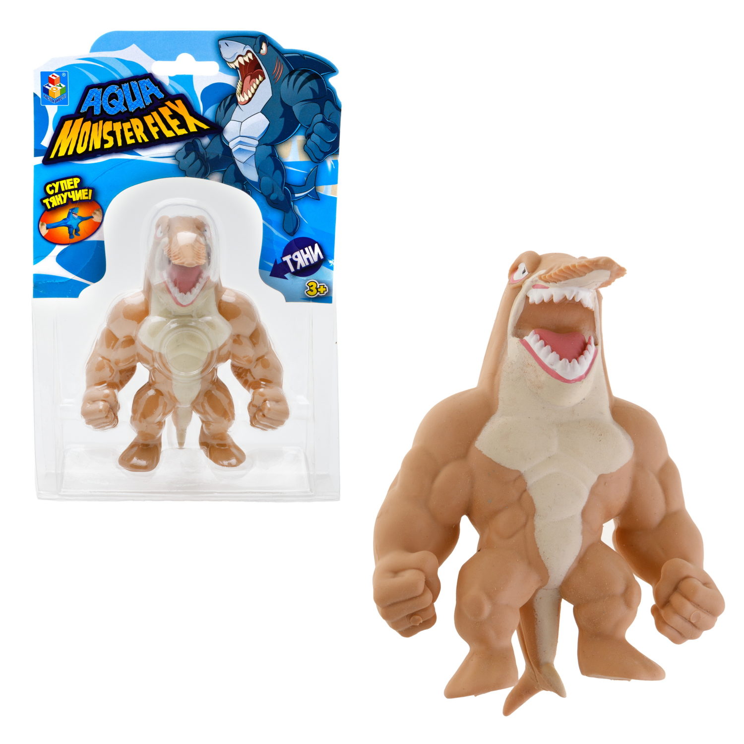 1Toy Игрушка для мальчика, тянучка монстр MONSTER FLEX AQUA, антистресс, 14 видов в ассортименте