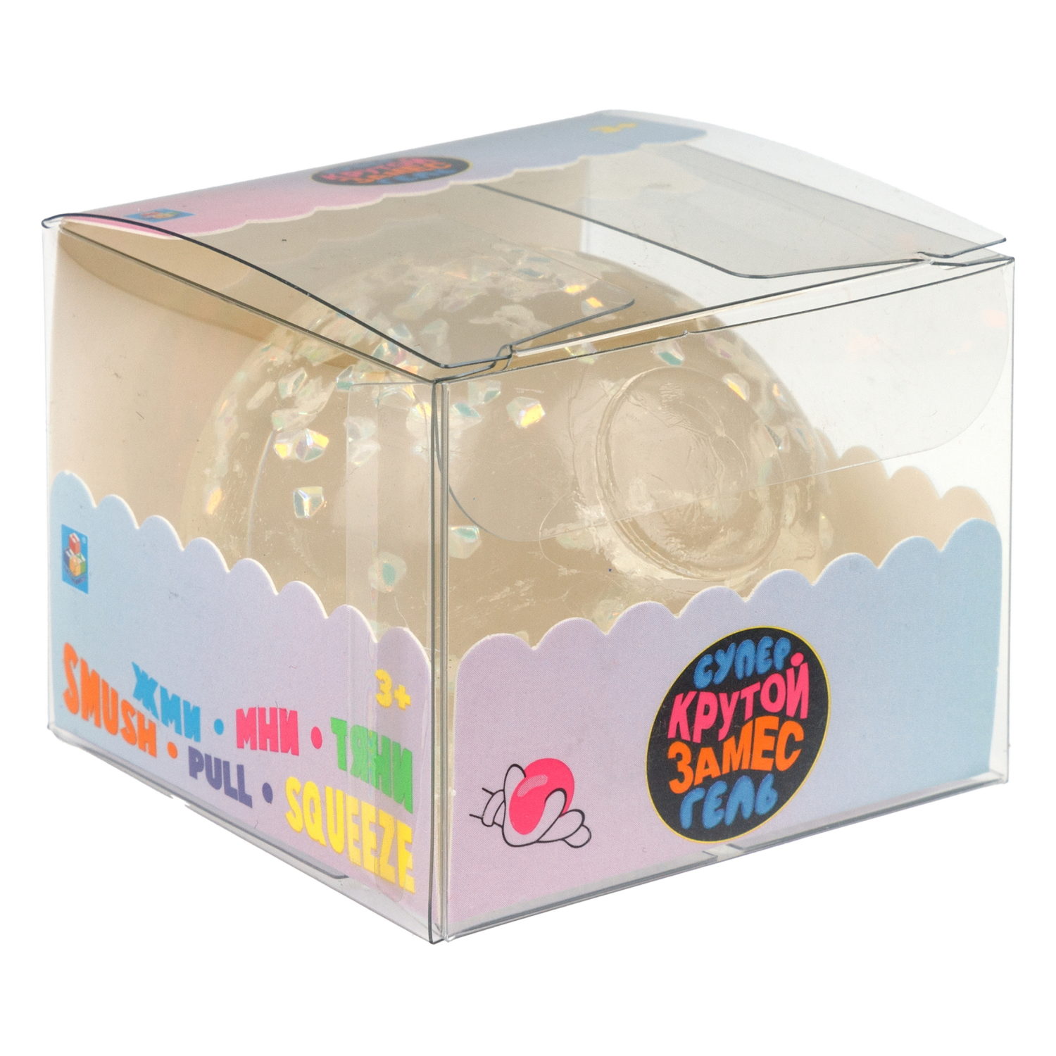 1toy Крутой замес Супергель шар бриллиант 6 цв.в асс.6см, в ПВХ кор., 12шт.в дб.