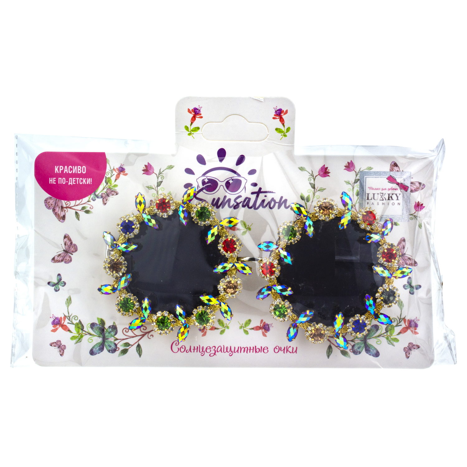 Солнцезащитные очки Lukky Fashion "Драгоценные камни", разноцветный