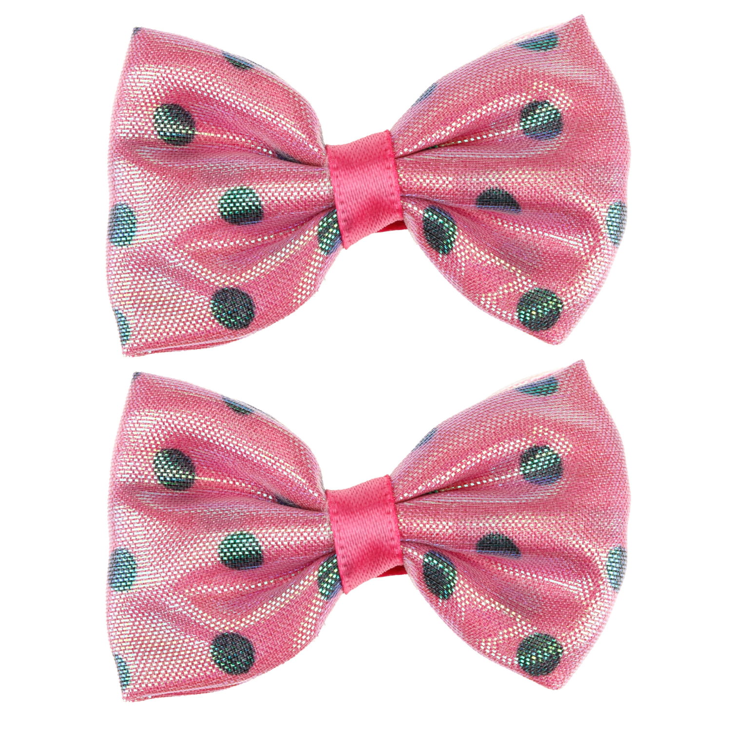 Lukky Fashion набор из 2 заколок-зажимов Бантик в горошек Пин-Ап, 4 цв.микс