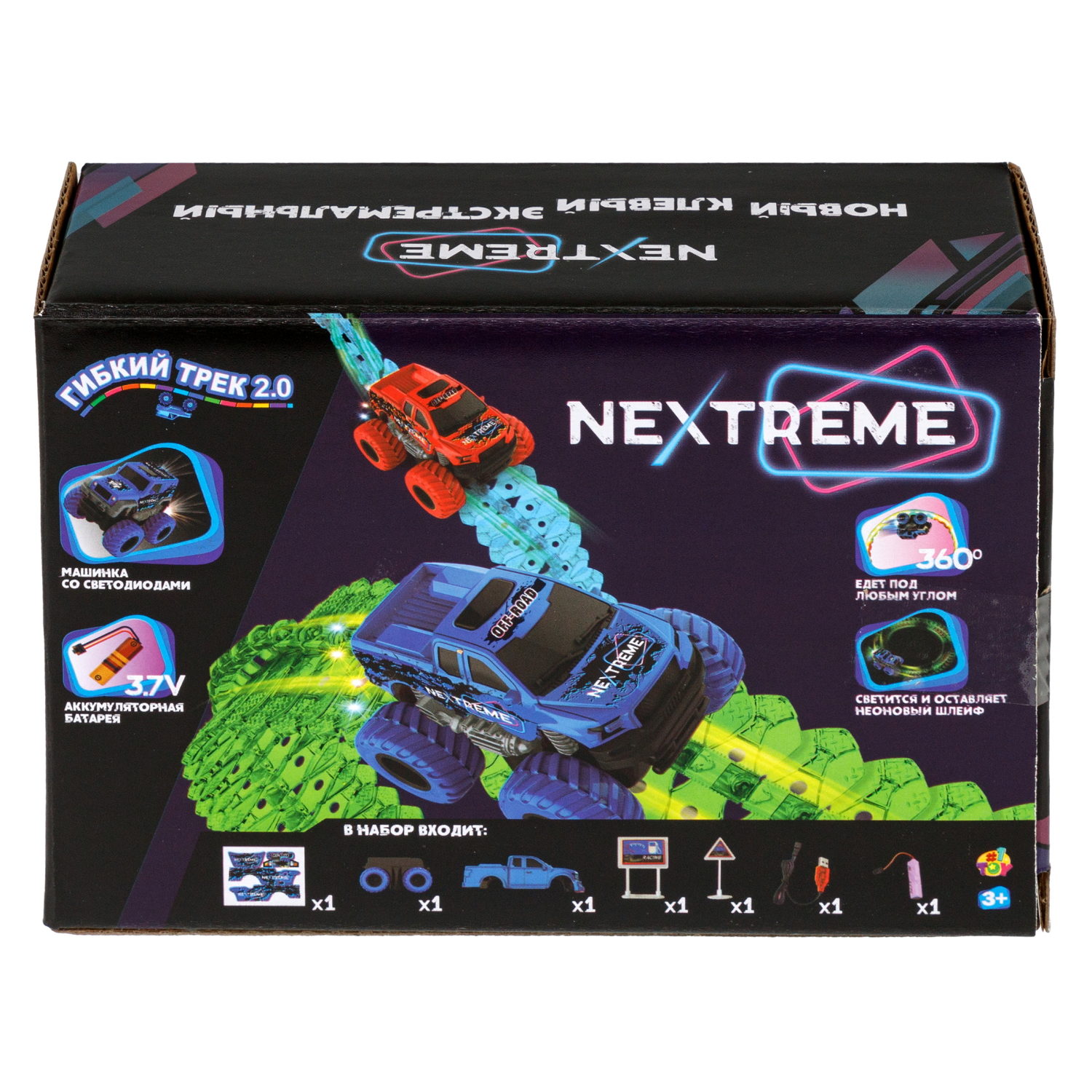 1TOY NEXTREME Гибкий трек внедорожник синий с аккумуляторной батареей