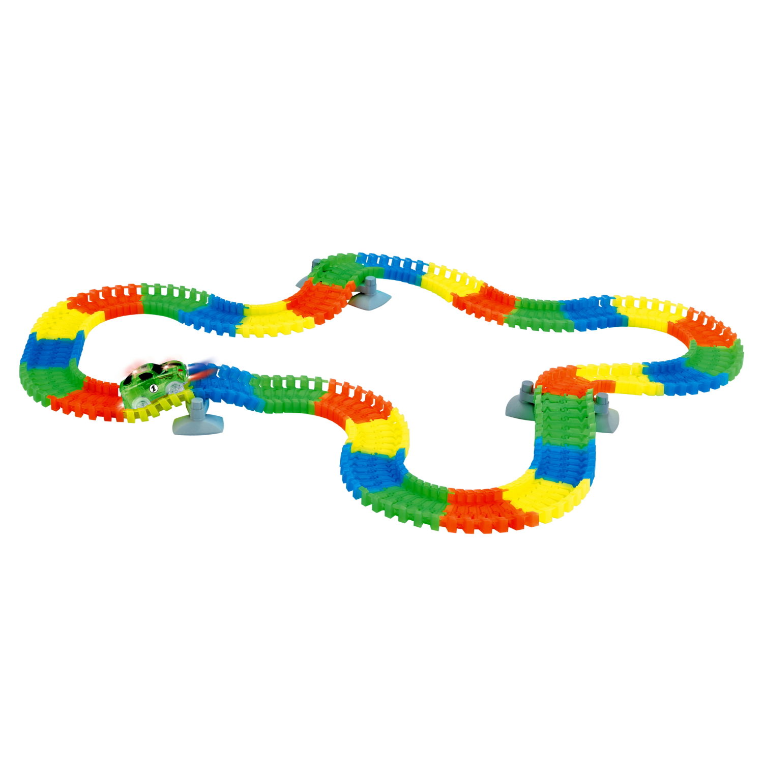 Автотрек 1TOY «Большое путешествие», гибкий трек с машинкой