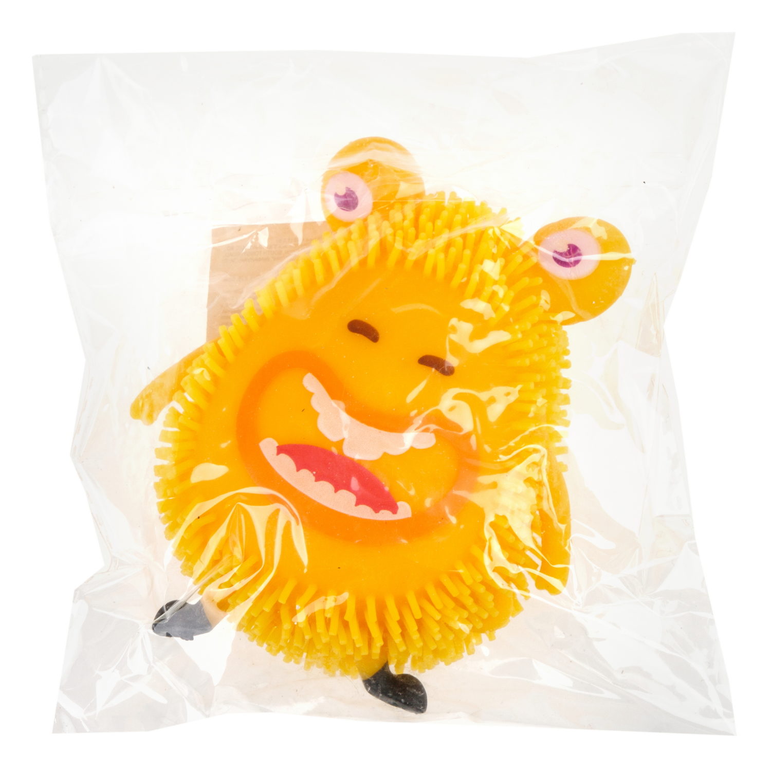 Игрушка-антистресс для рук 1toy Йо-Ёжики, жёлтый "Монстр" 10 см, со светом