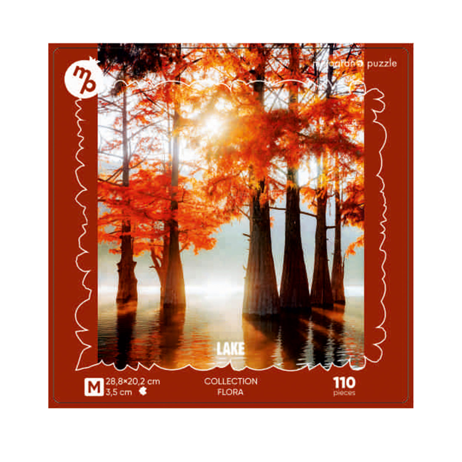 Деревянные пазлы Collection Flora Кипарисовое озеро, 110 деталей, 28,8х20,2 см