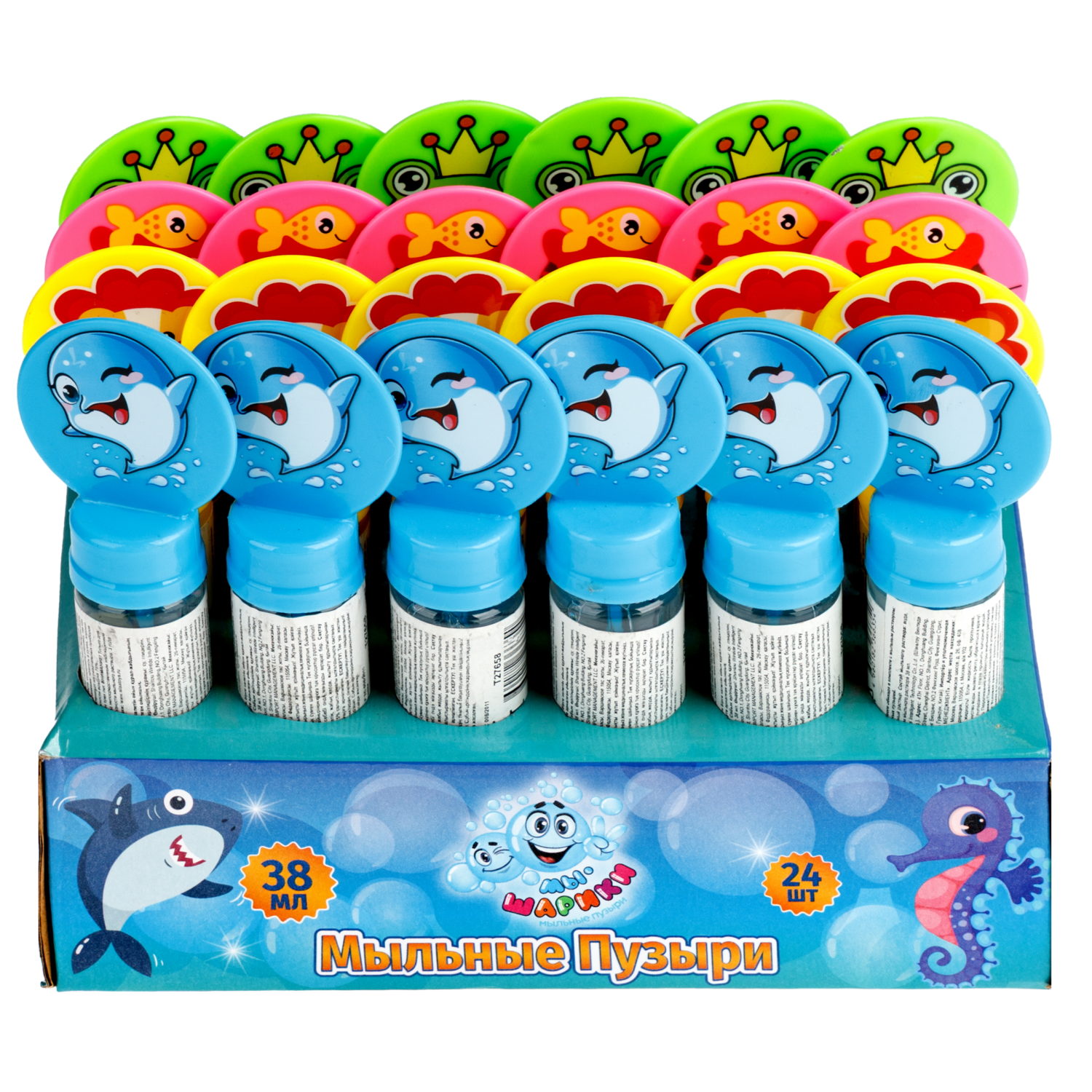 Мыльные пузыри 1TOY Мы-шарики! Зверята, 38 мл