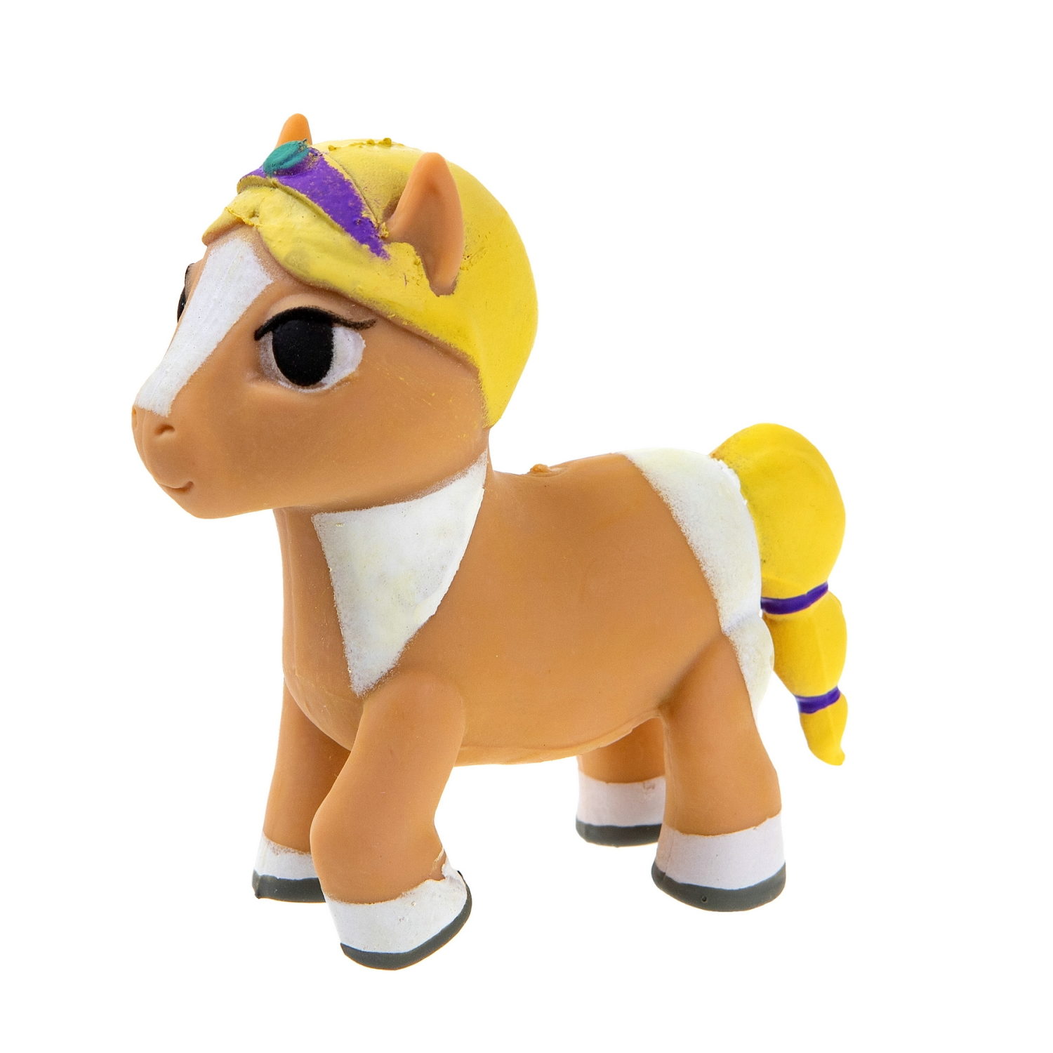 1TOY Пони на фасоне, пони тянущиеся в костюмчиках, 10см, 12 видов, пакет с окном, 12 шт в д/б