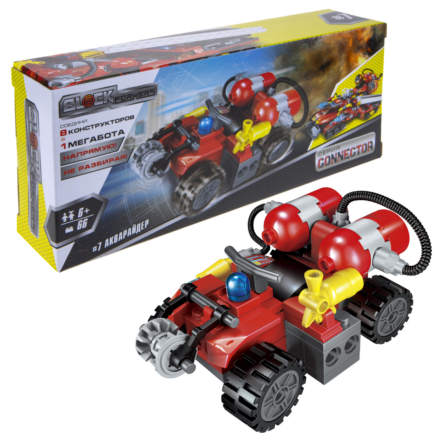 Конструктор  Трансформер BLOCKFORMERS конструктор "Трансфайертрак" Cерия CONNECTOR, 8 видов на выбор