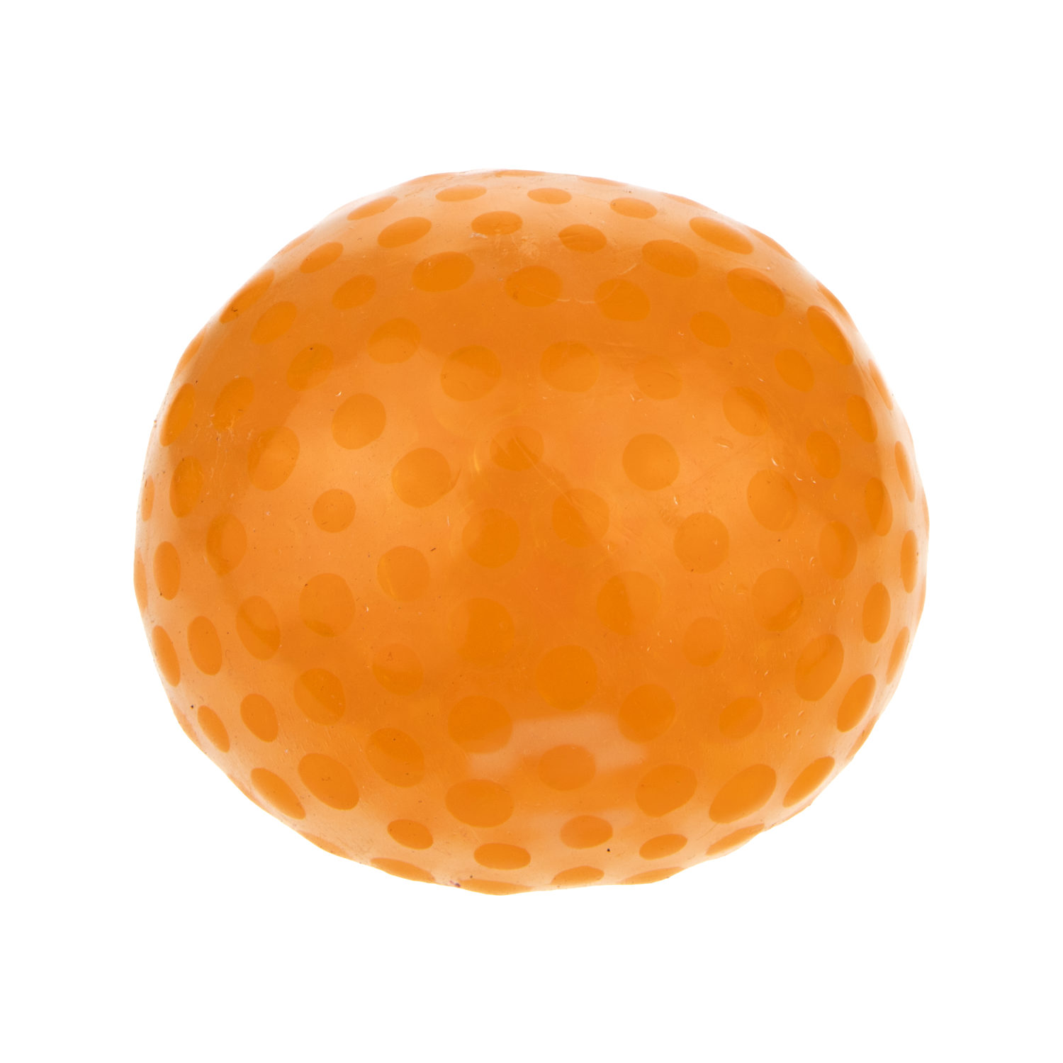 1toy Жмяка шар макси с шариками, 10 см, 4 цвета (синий, желтый, красный, зеленый)