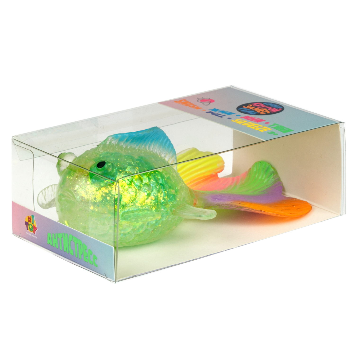 Антистресс-игрушка 1TOY Крутой замес Супергель рыбка, 12х8х5,5 см