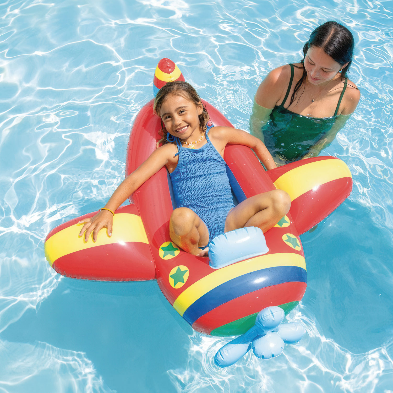 Лодка детская надувная Intex Pool Cruisers Самолет, 3-6 лет 