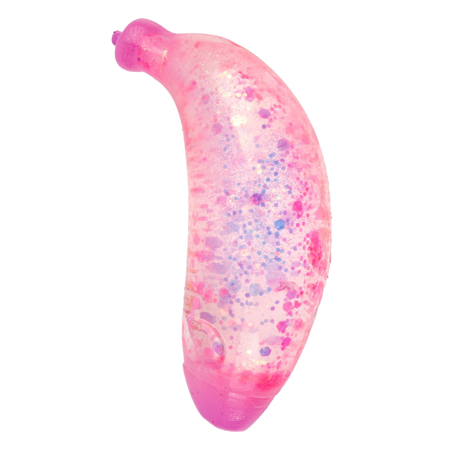 Антистресс-игрушка для рук 1TOY Крутой замес Супергель Банан с блестками, 11 см, 6 цветов в ассортименте