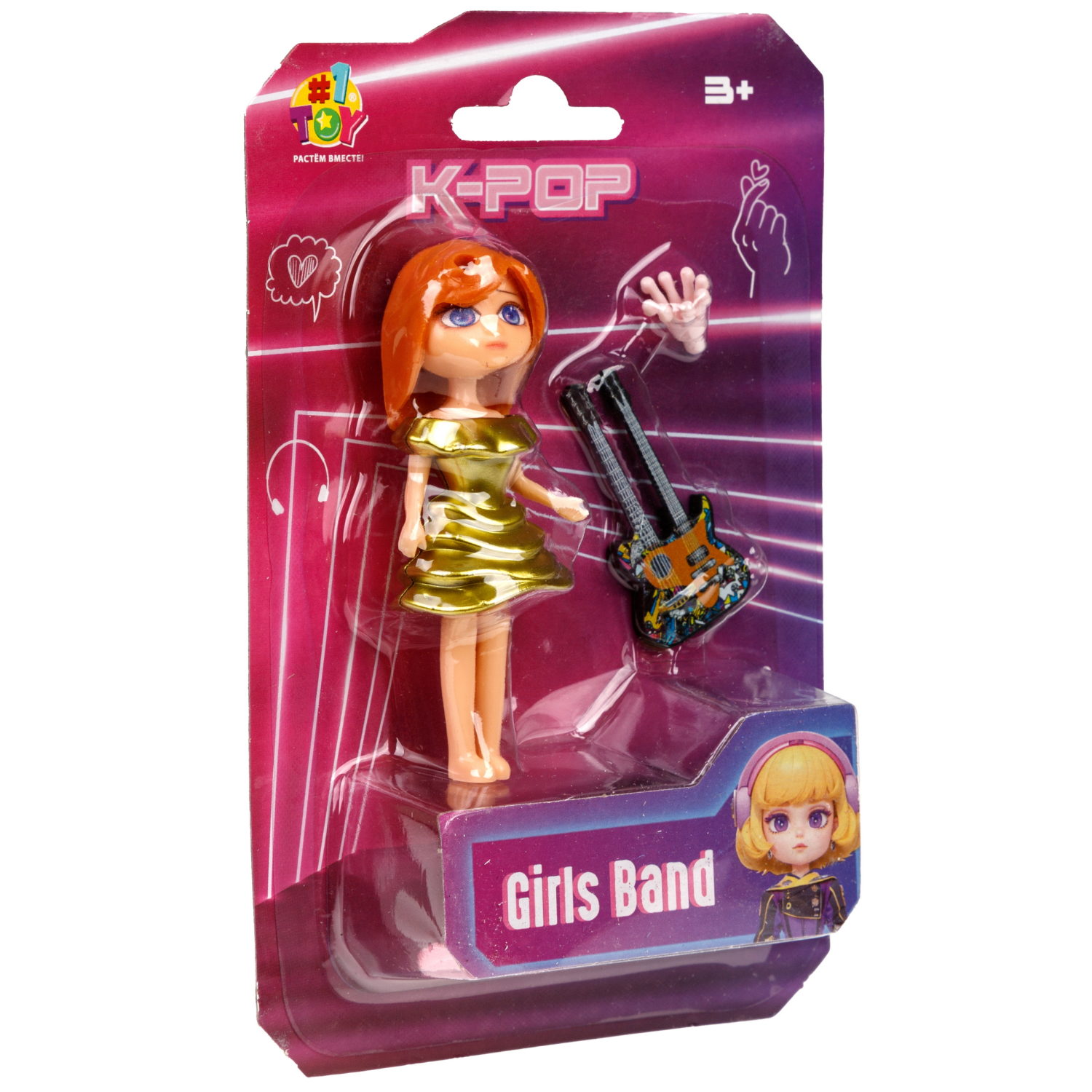 Кукла 1TOY K-POP Girls band с музыкальными инструментами, 30 видов в ассортименте