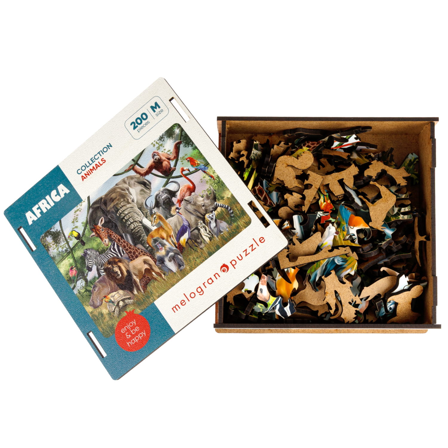 Деревянные пазлы Collection Animals Животные Африки, 80 деталей