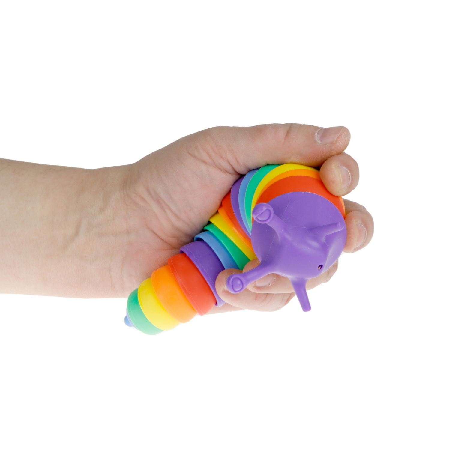 Развивающая антистресс-игрушка 1TOY Гремушка «Слизняк», 6 цветов в ассортименте
