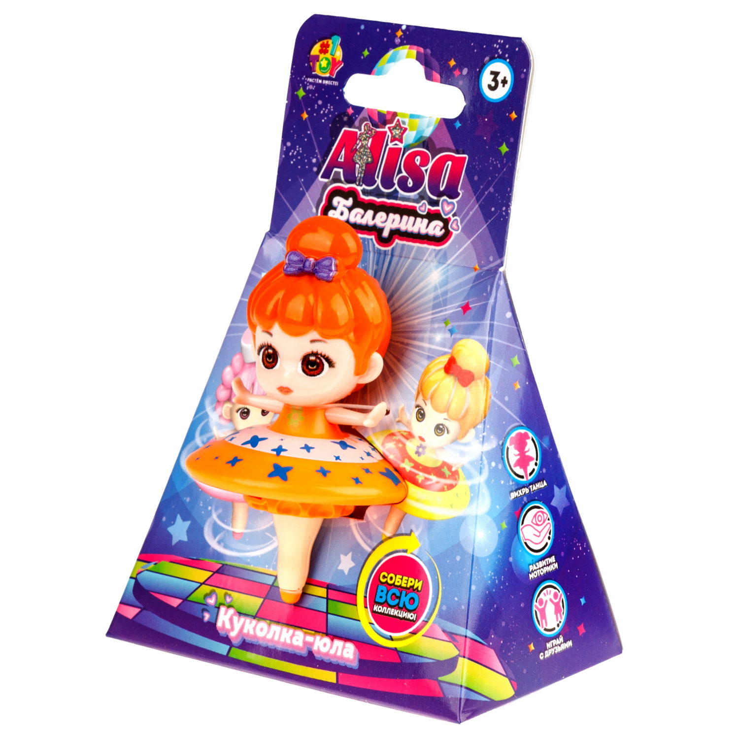 Крутящаяся куколка 1TOY Алиса Балерина, в ассортименте