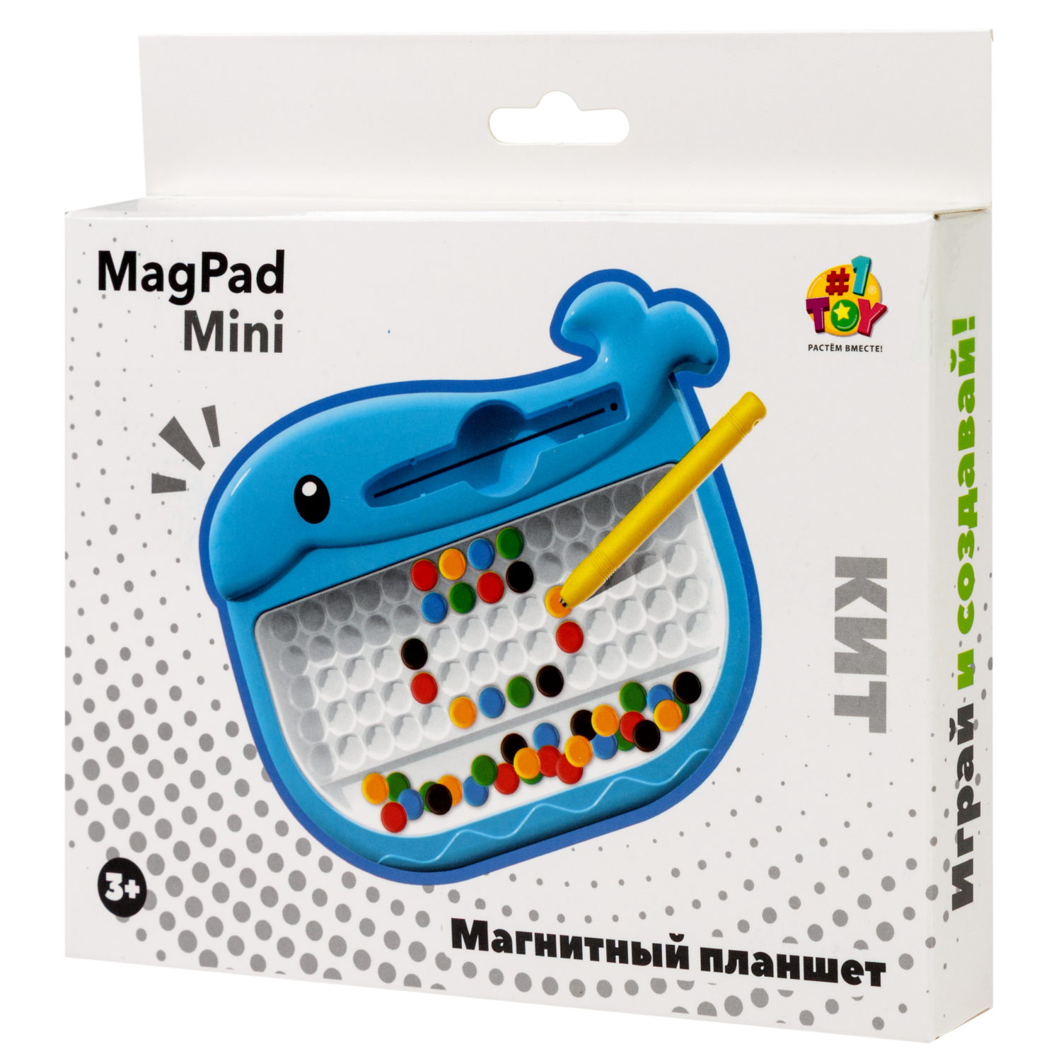 Магнитный планшет 1TOY Кит, 15,5х12,2х1,4 см