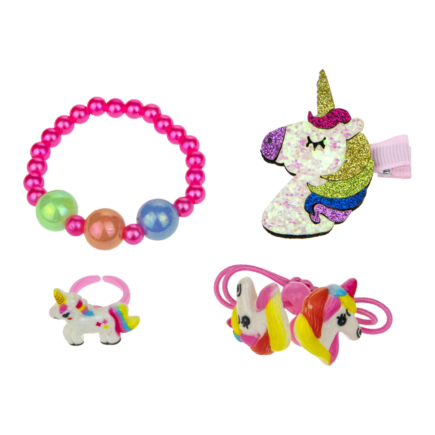 Набор украшений для девочки в шкатулке 1TOY Sweet heart Bijou: колечко, браслет, заколочка, 2 резинки