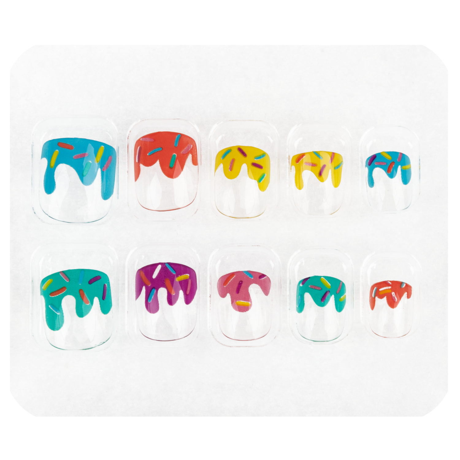 Детские накладные ногти Lukky Нэйл-Арт Cupcake на липкой основе, 3-10 лет