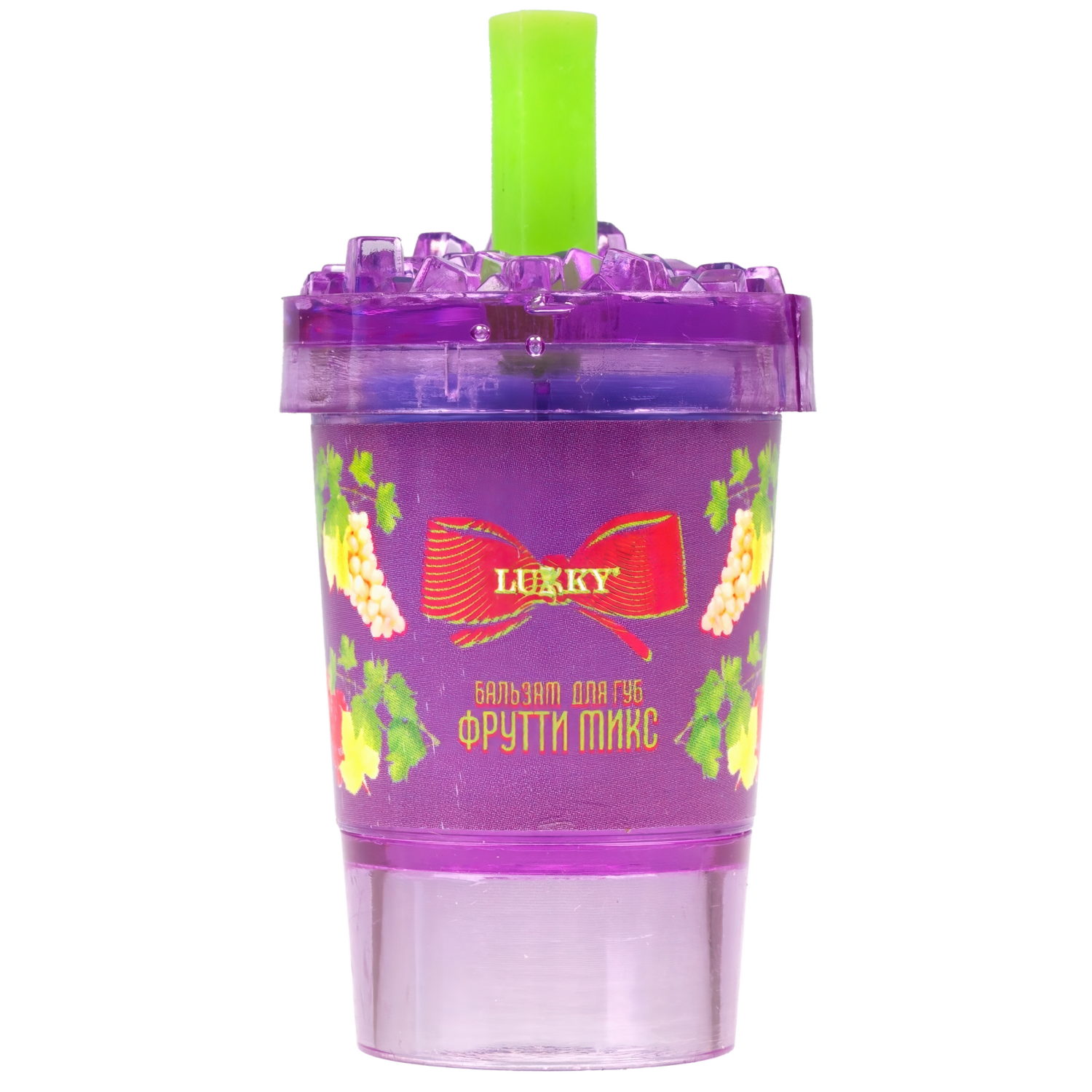 Lukky Фрутти Микс,бальзам д.губ увлажняющий,3,8г,12 шт дисплей бокс, 3 цвета в ассортименте