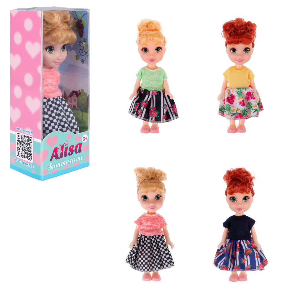 Кукла 1TOY ALISA SUMMERTIME, в платье, 16 см