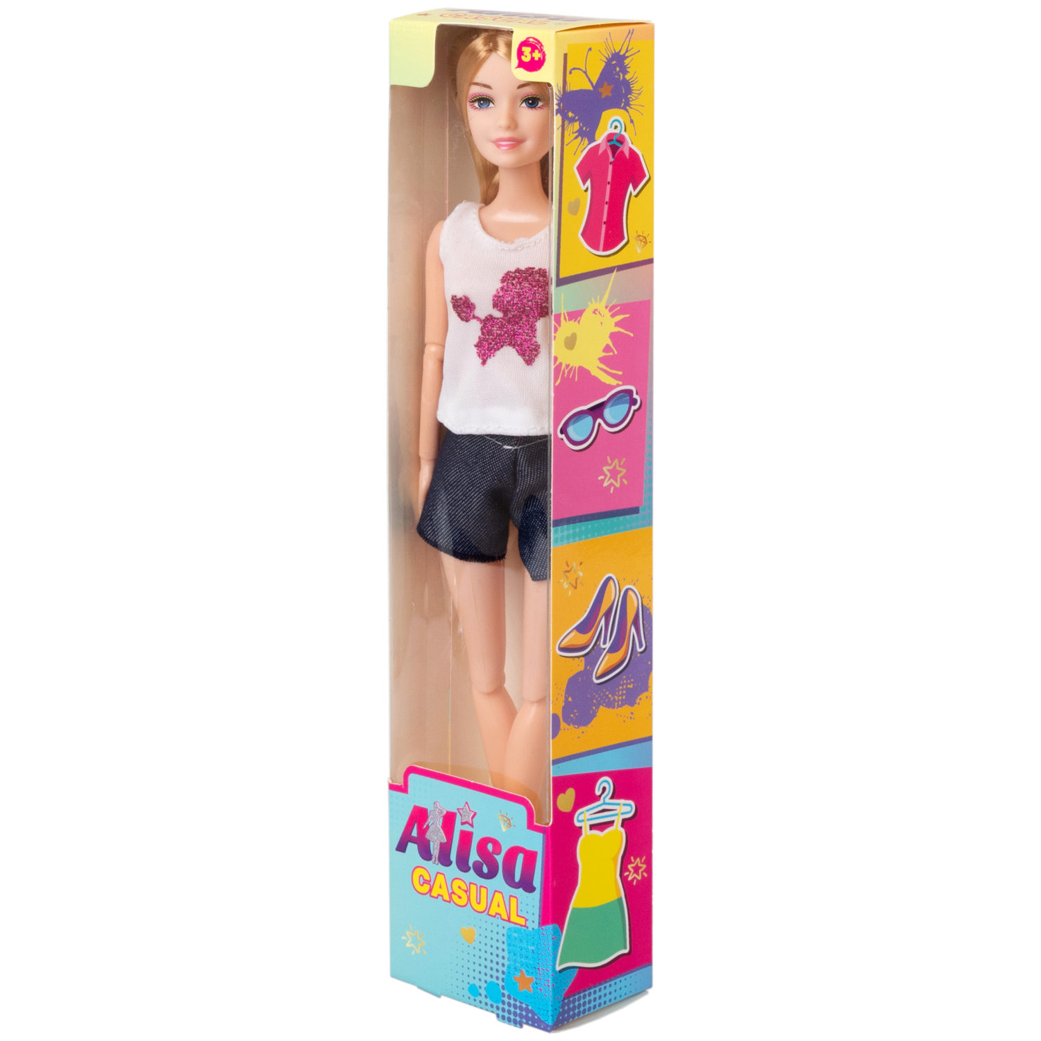 Кукла Alisa Casual в повседневной одежде, с гнущимися руками и ногами, 29 см, в ассортименте, 1 шт.