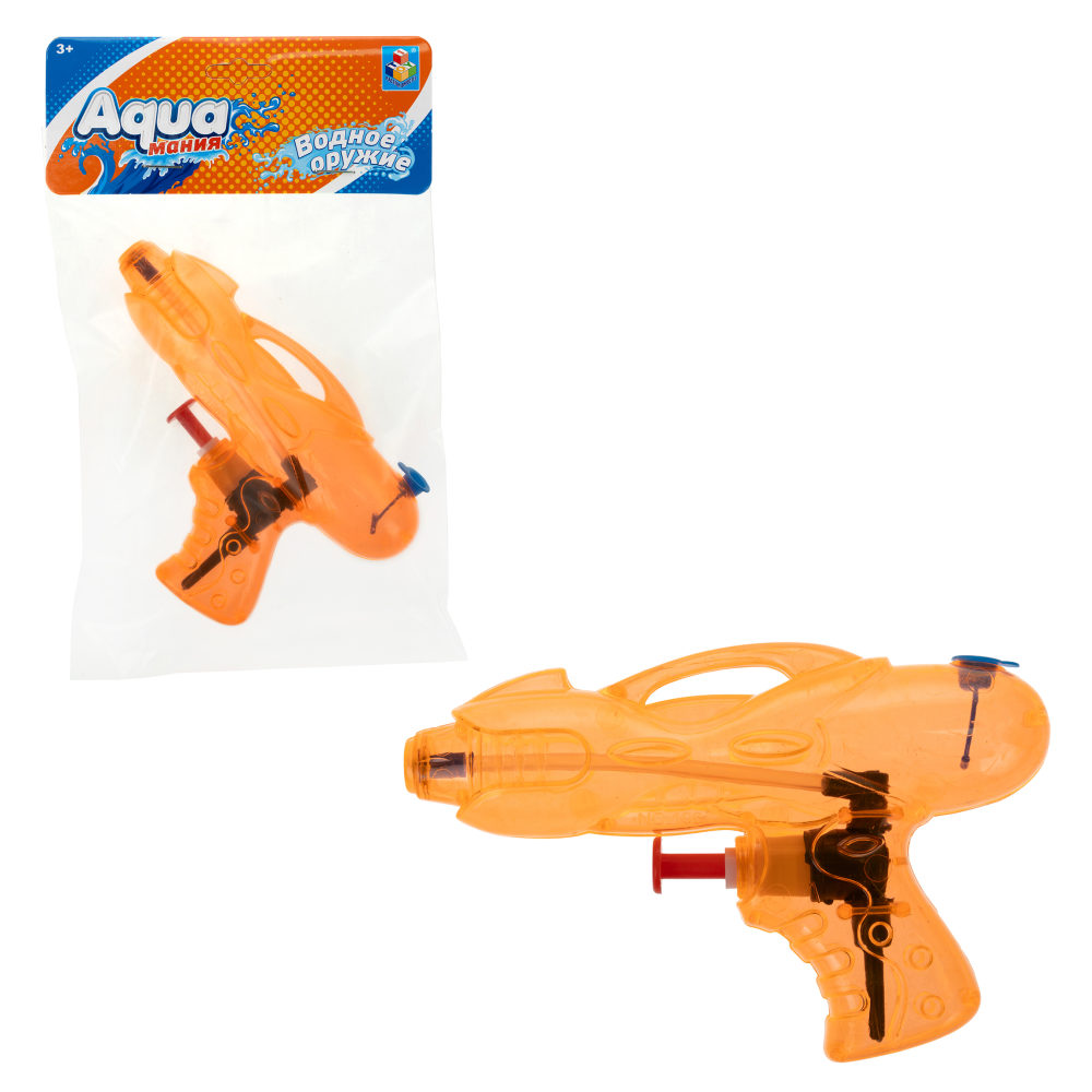 Водный пистолет 1TOY Аквамания, 12,5х8,5х2,4 см