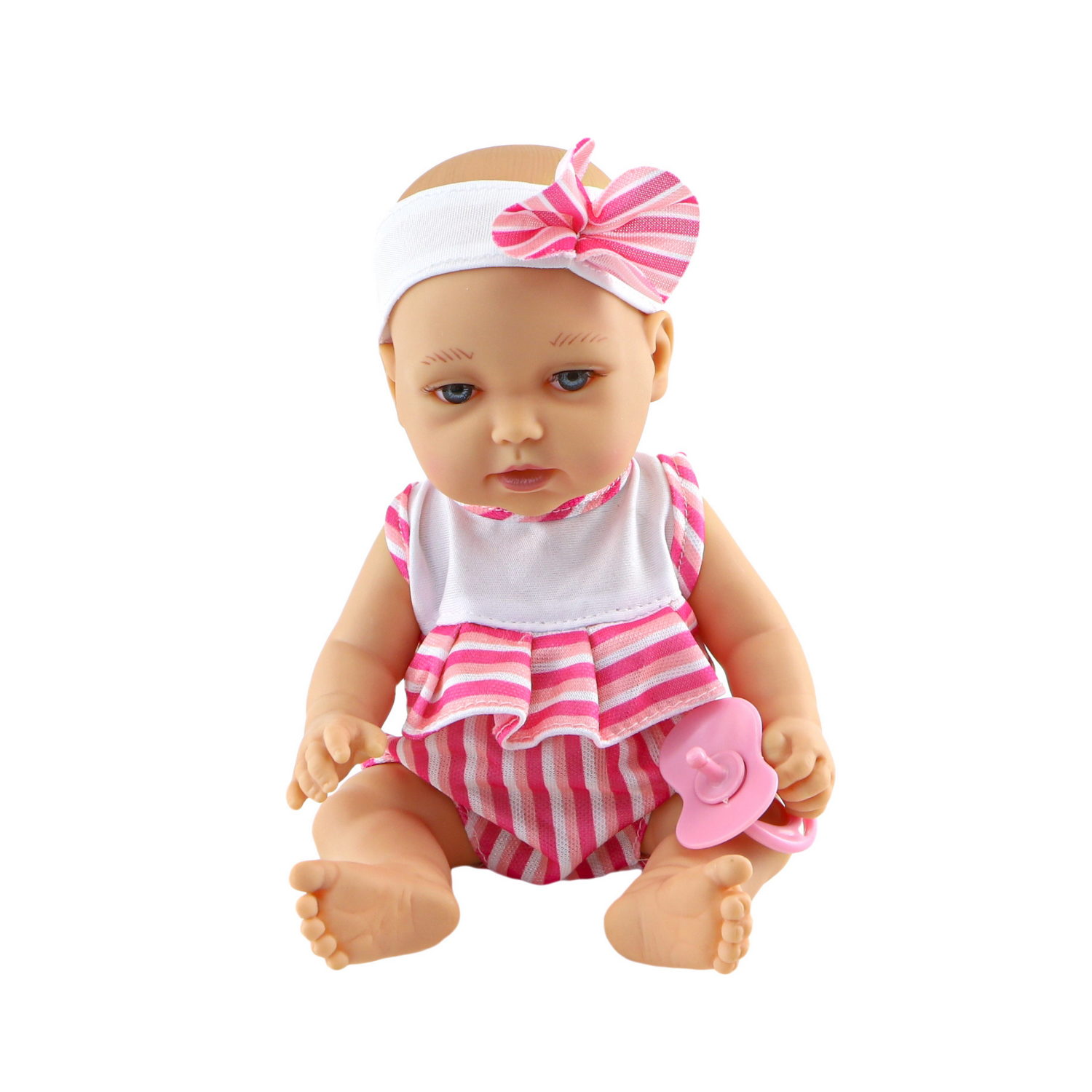 Куколка 1TOY "Baby Doll" в полосатом боди, 28см.