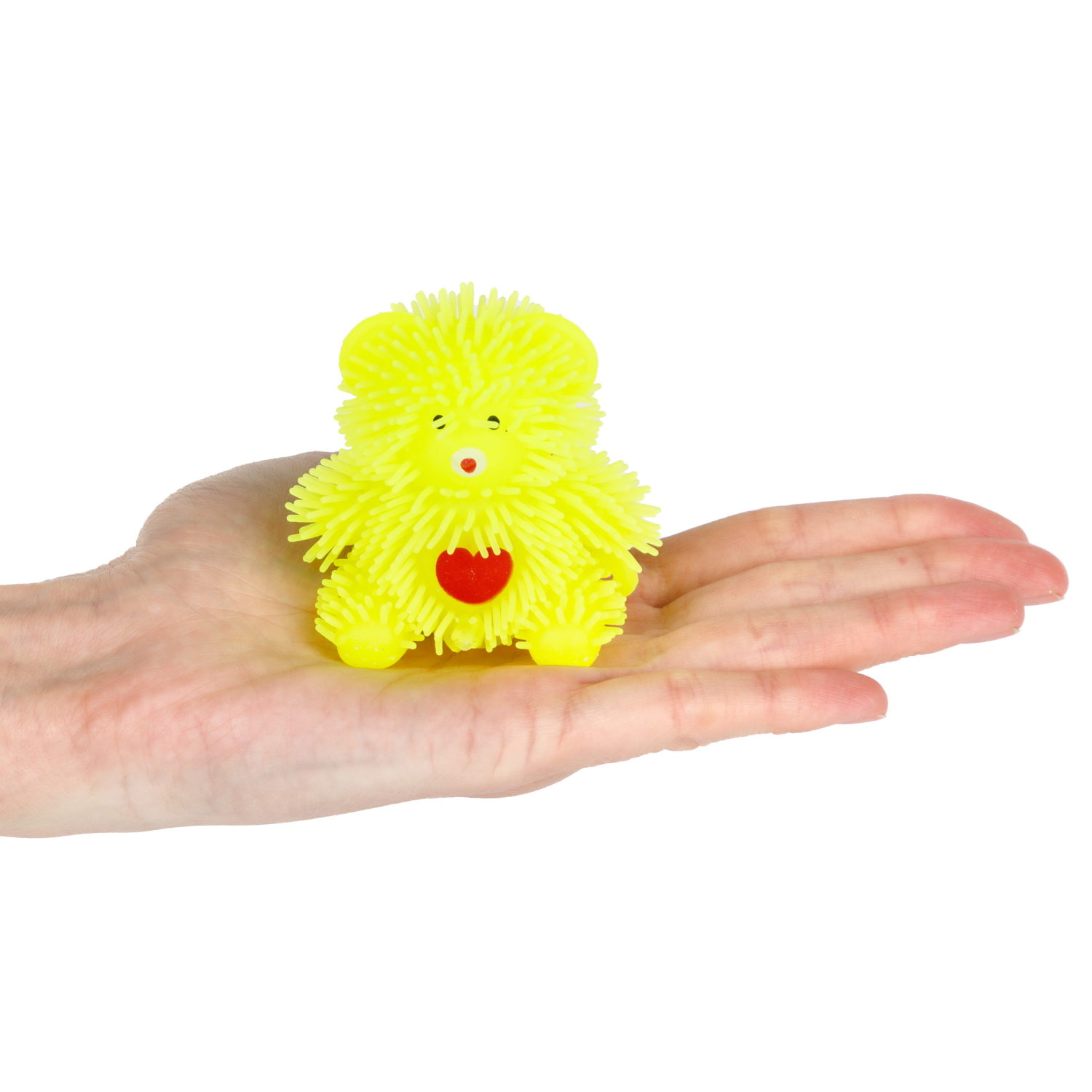 Игрушка-антистресс для рук 1toy Йо-Ёжики, жёлтый "Медвежонок" 8 см, со светом