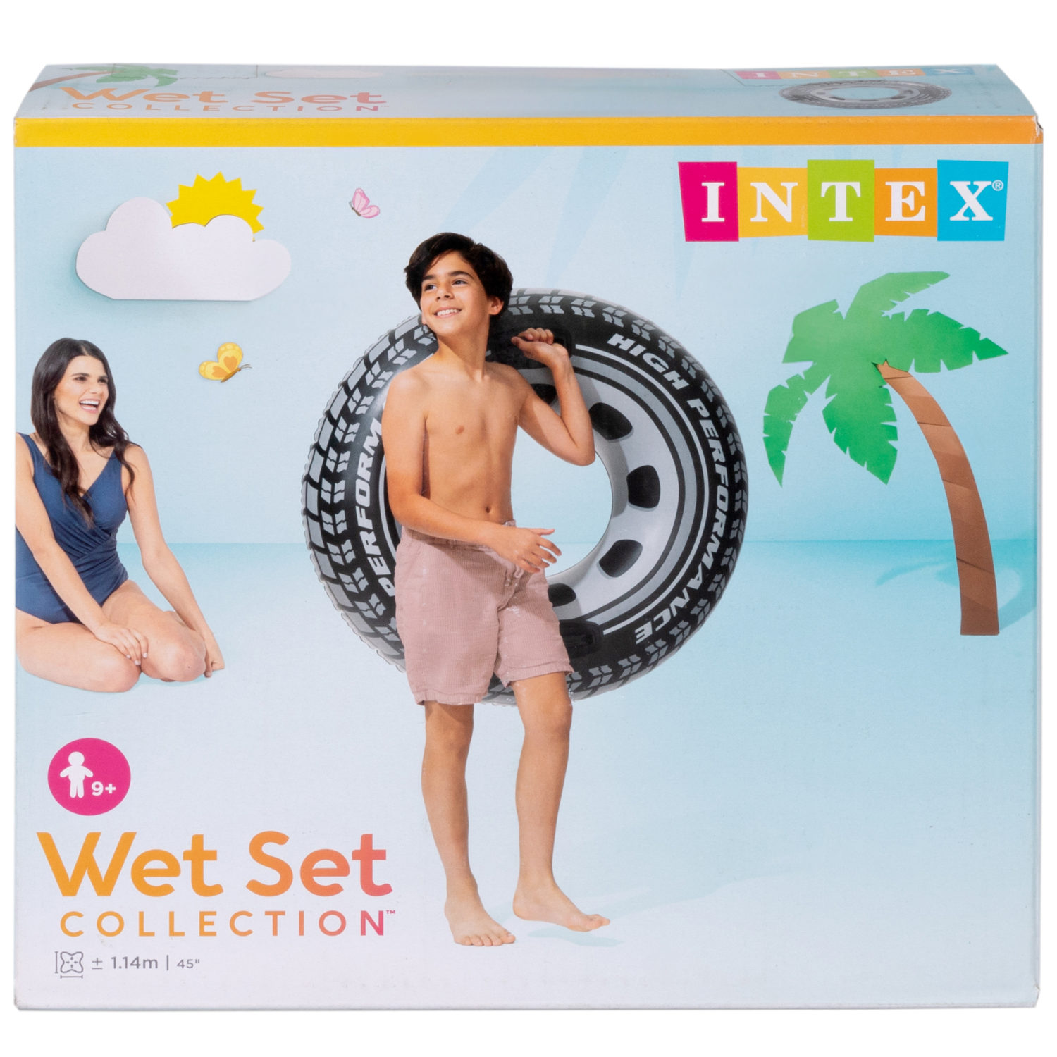 Круг для плавания Intex Колесо, для детей, подростков, 114 см