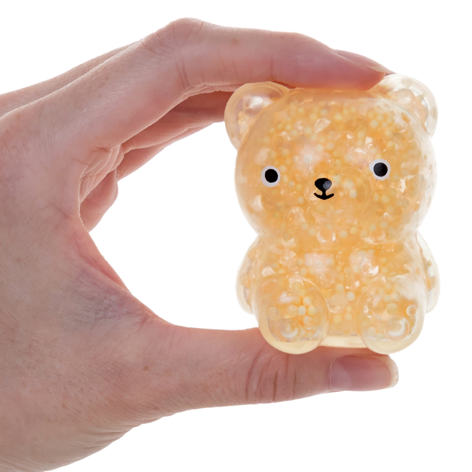 1toy Жмяка, "Медвежонок" с мелкими шариками 6х4,5х5 см, 4 вида в ассортименте