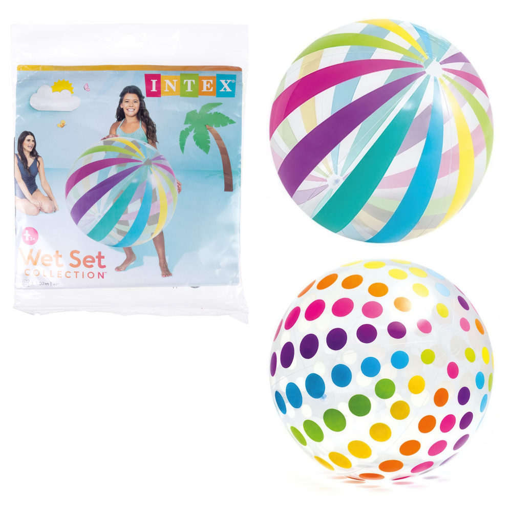 Мяч надувной пляжный Intex Интекс, для плавания и для бассейна