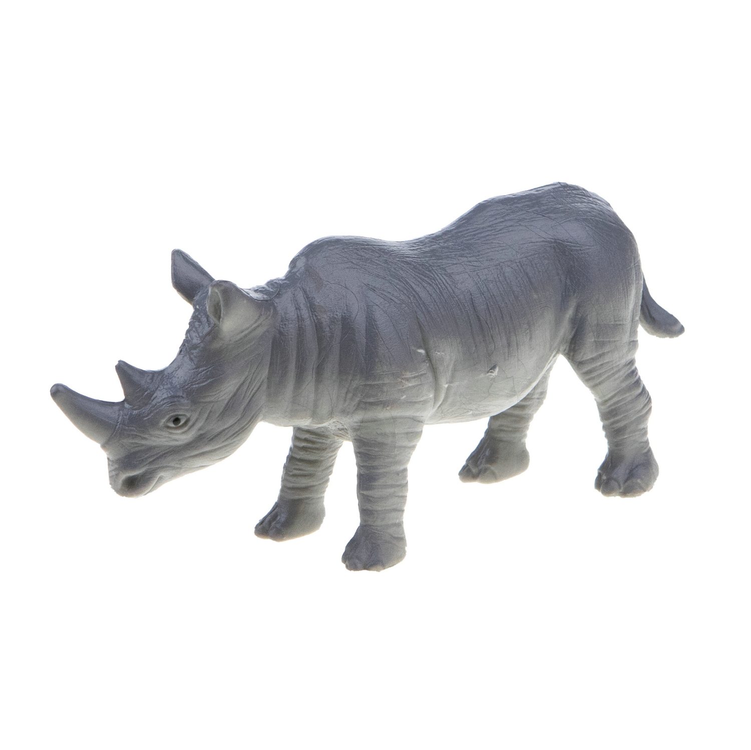 Игровой набор 1TOY "В мире животных", фигурки диких животных Африки: слон, тигр, лев, носорог, зебра, жираф, 6 шт., 15 см