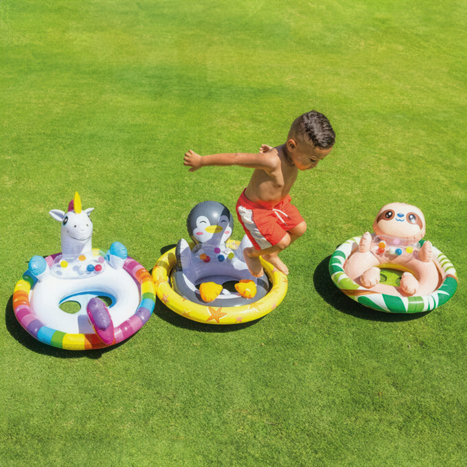 Круг для плавания детский с сидением Intex Пингвин, 3 - 4 года