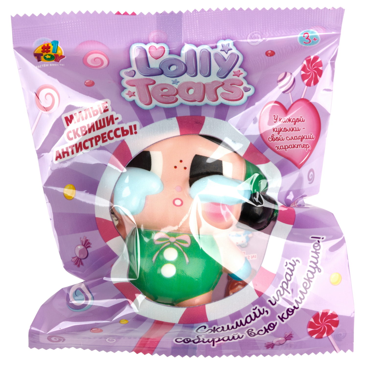 Сквиш 1TOY LollyTears, 11 см, 6 видов в ассортименте