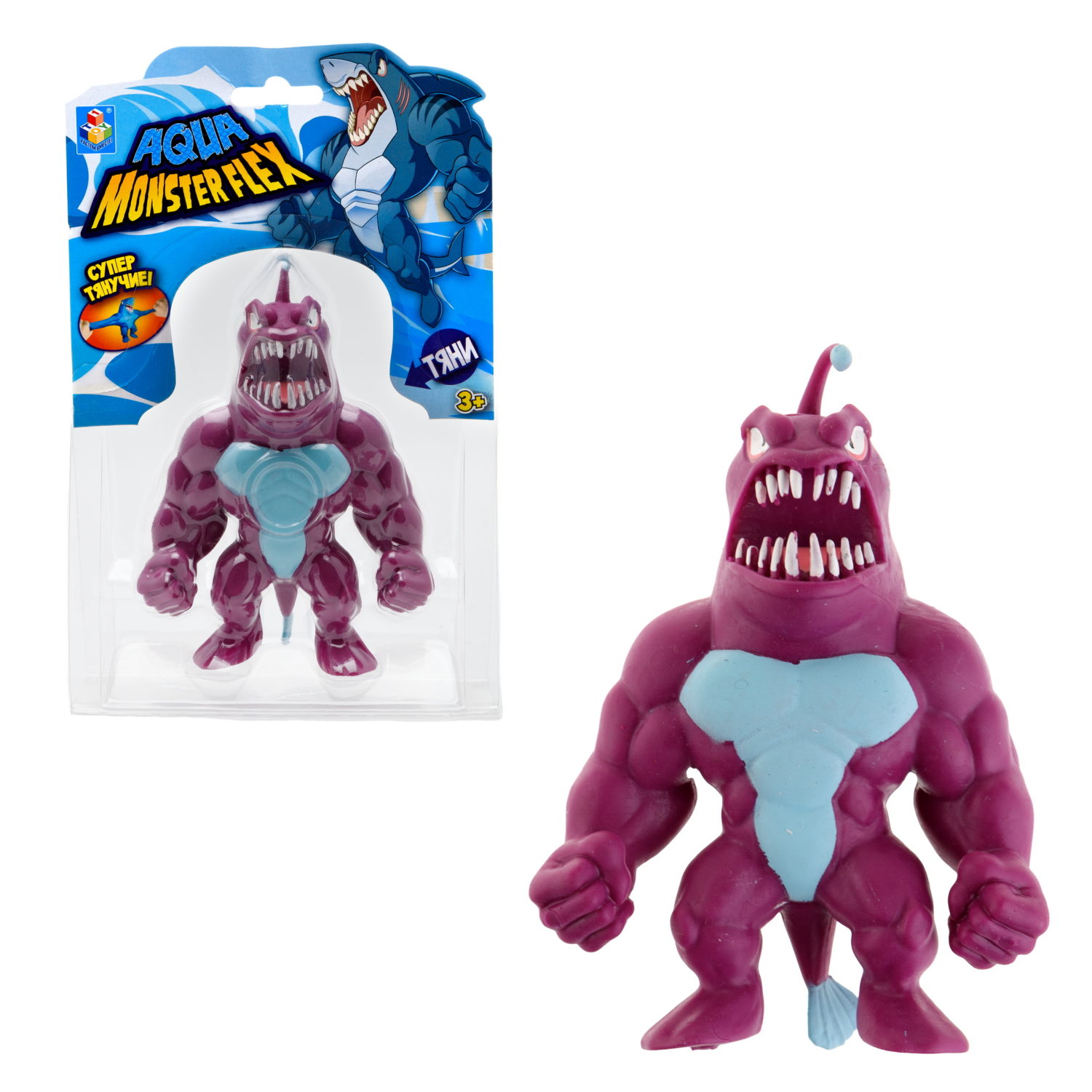 1Toy Игрушка для мальчика, тянучка монстр MONSTER FLEX AQUA, антистресс, 14 видов в ассортименте
